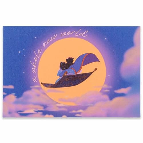 Aladdin and Jasmine canvas wall art