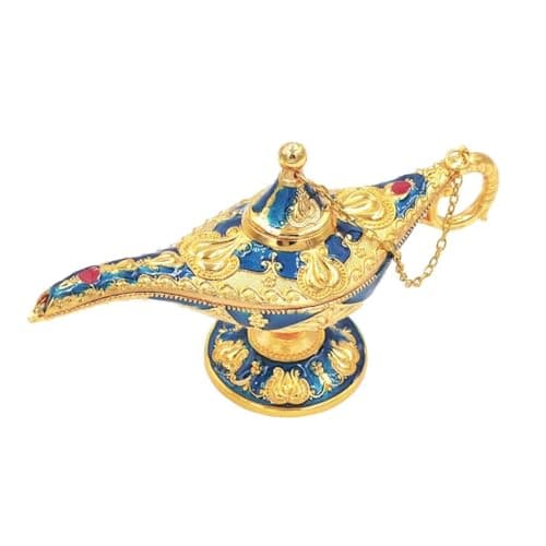 Small blue genie lamp decor