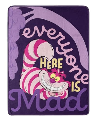 Northwest Alice in Wonderland Micro Raschel Throw Blanket