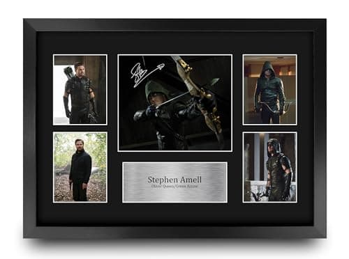 Framed Stephen Amell printed-signature montage