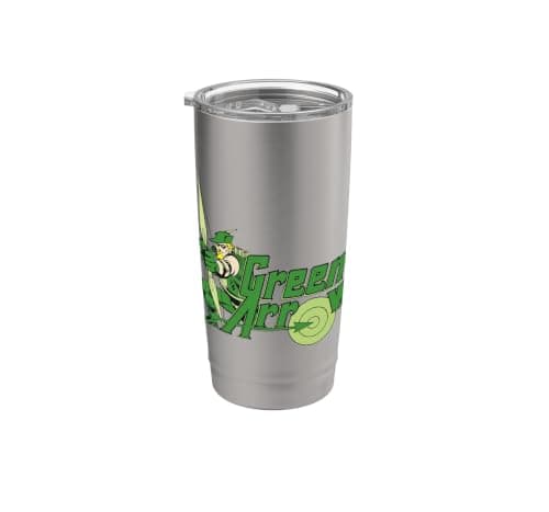 Green Arrow character-and-logo insulated tumbler