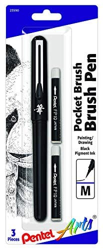 Pentel Arts Pocket Brush Pen with refills