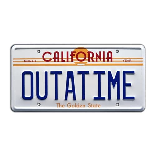 Back to The Future Outatime License Plate