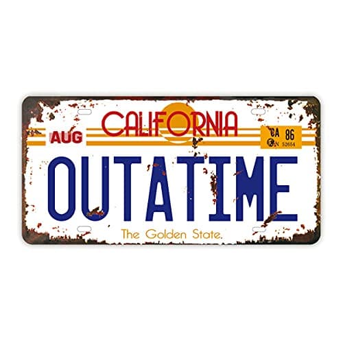 Back to The Future Outatime License Plate Replica