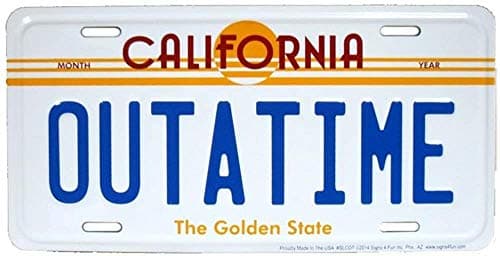 Delorean Outatime License Plate