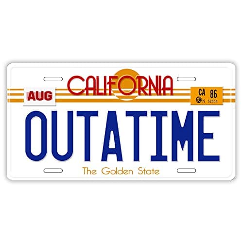 Outatime License Plate Replica