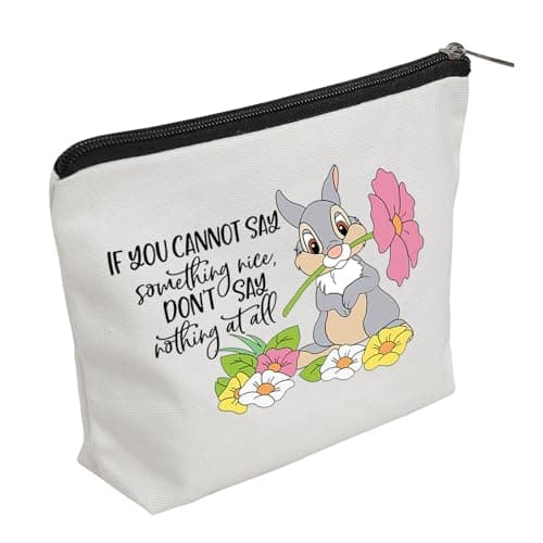 Thumper canvas cosmetic pouch