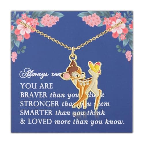 Cartoon-deer pendant necklace