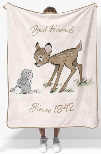 Jay Franco Bambi and Thumper plush throw