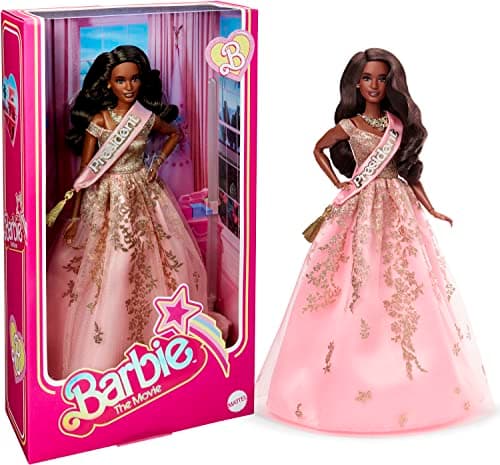 President Barbie Doll in Pink & Gold Dress
