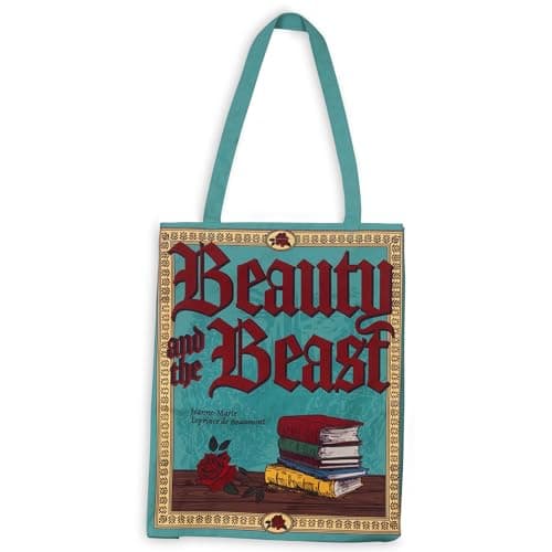 Beauty and the Beast canvas book tote