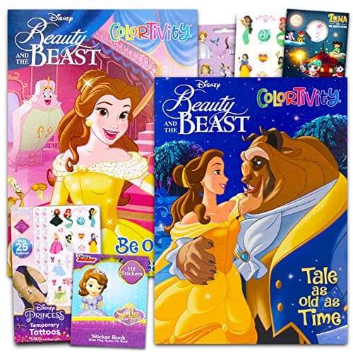 Beauty and the Beast coloring and activity books