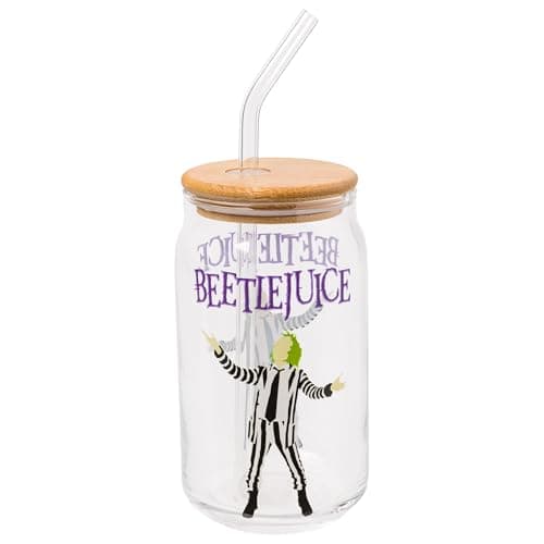 Beetlejuice Glass Jar Tumbler