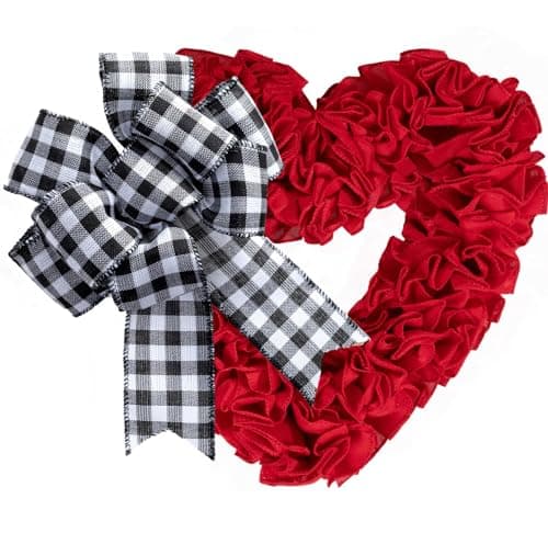 Heart Shaped Valentine's Day Wreath for Front Door