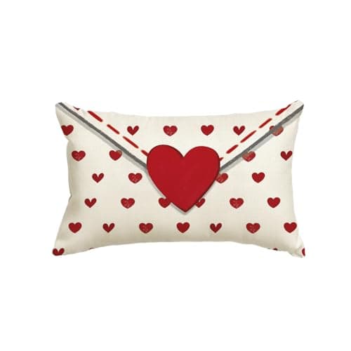 Valentine's Day Envelope Throw Pillow Cover
