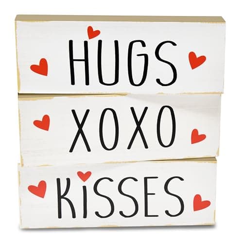 Valentine's Day Wooden Table Decor Centerpieces