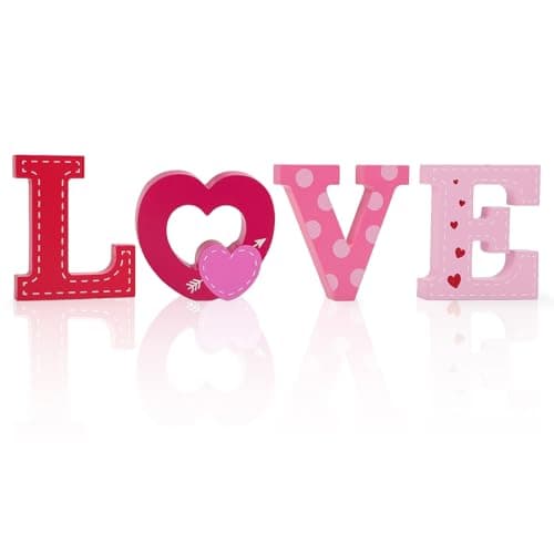 Wooden Love Table Sign Decorations Set