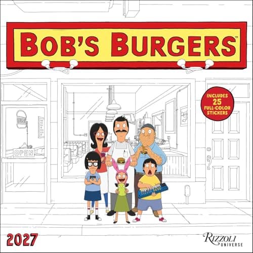 Bob's Burgers 2027 Wall Calendar with Stickers