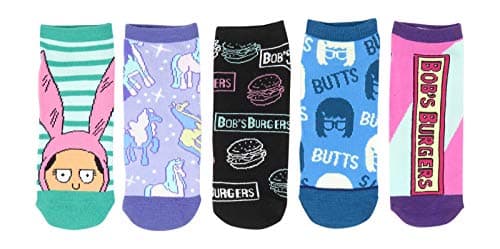 Bob's Burgers Faces Ankle Socks 5-Pack