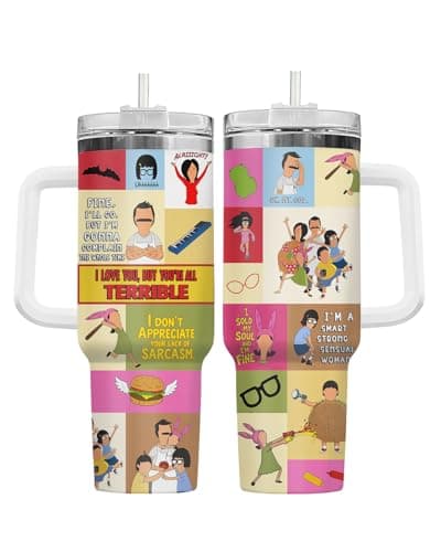 Bob's Burgers Tumbler with Handle and Straw Lid