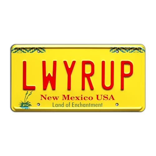 Breaking Bad LWYRUP License Plate