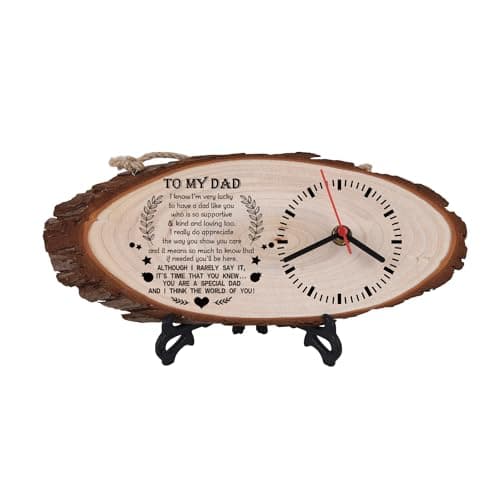 Personalized Wooden Clock for Dad