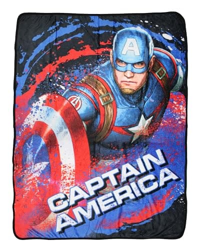 Captain America fleece throw blanket