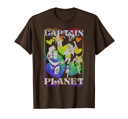 Captain Planet Rainbow Hearts T-Shirt