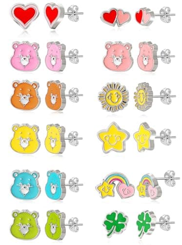 Care Bears 12-pair stud earring set
