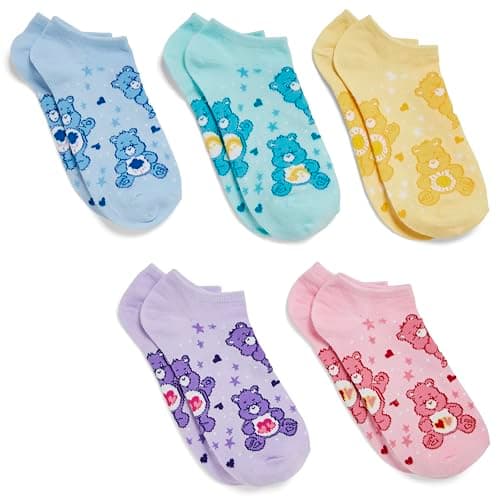 Care Bears five-pack no-show socks
