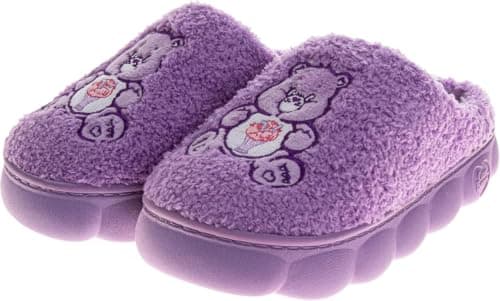 Share Bear plush slippers, adult size 7–8