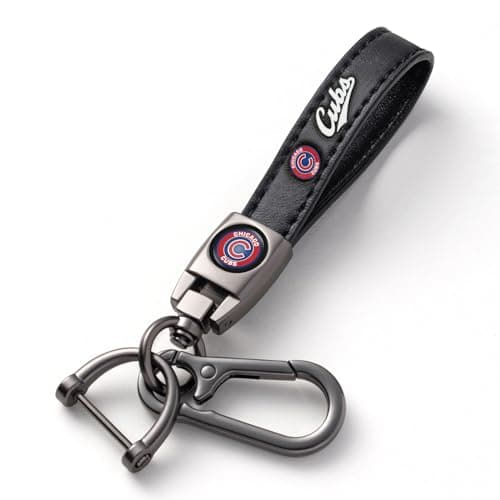 Chicago Cubs Leather Keychain