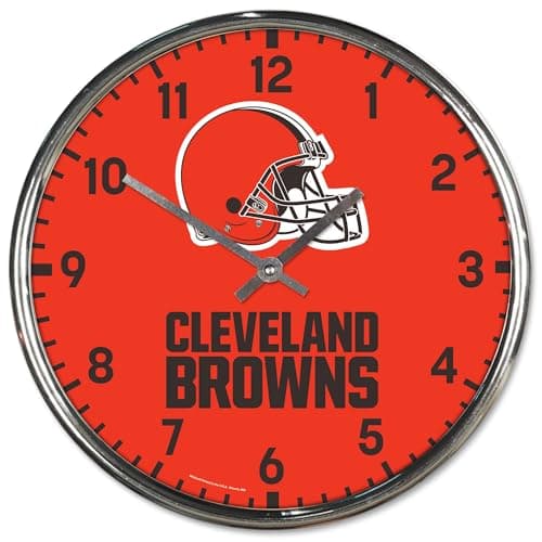 Cleveland Browns Chrome Wall Clock