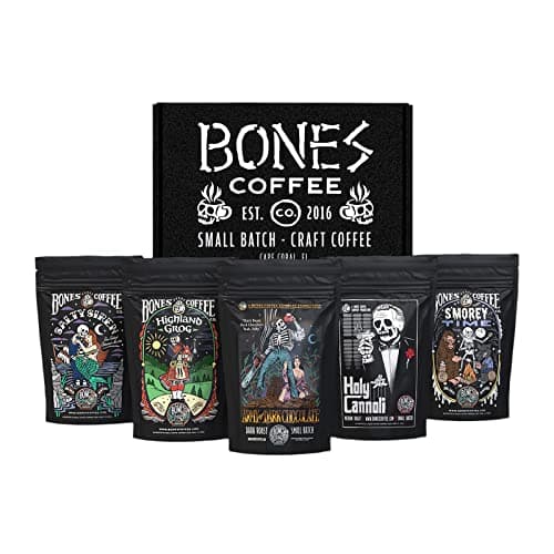 Bones Coffee flavored ground-coffee sampler