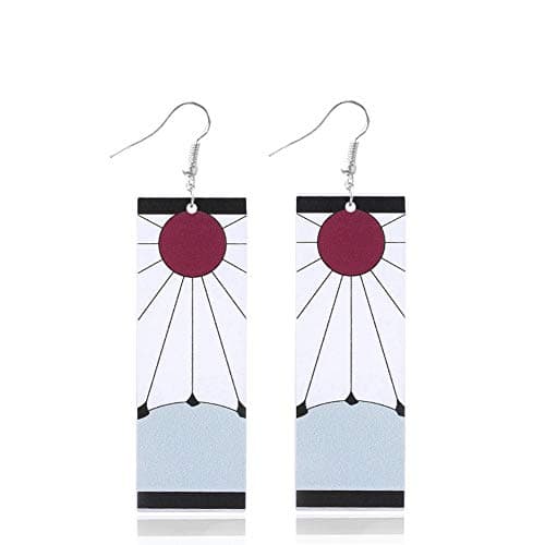 Tanjiro Hanafuda Hook Earrings