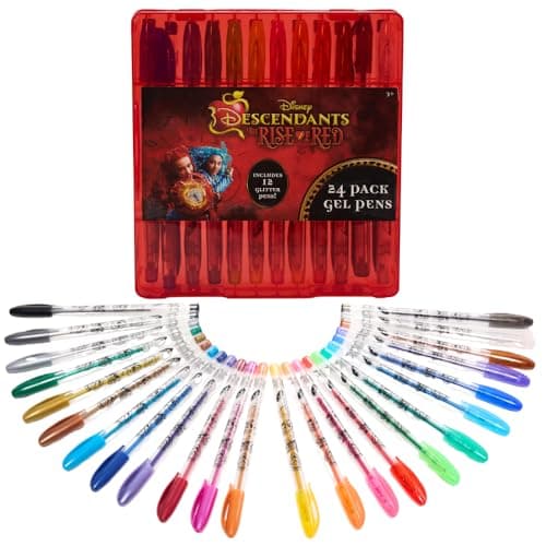 Disney Descendants: Rise of Red Glitter Gel Pens