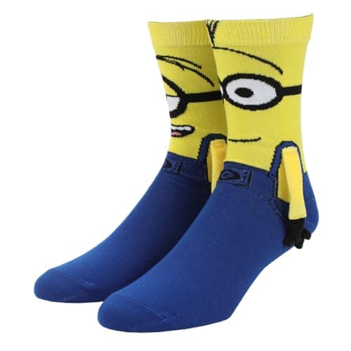 Minions 3D Character Crew Socks