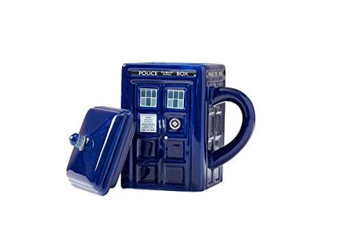 Square TARDIS Ceramic Mug with Lid