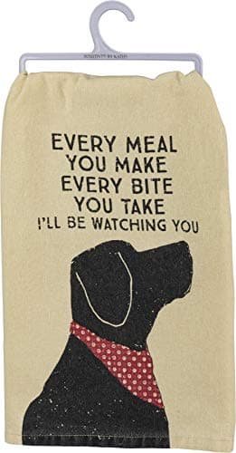 Dog Design Cotton Dish Towel Set