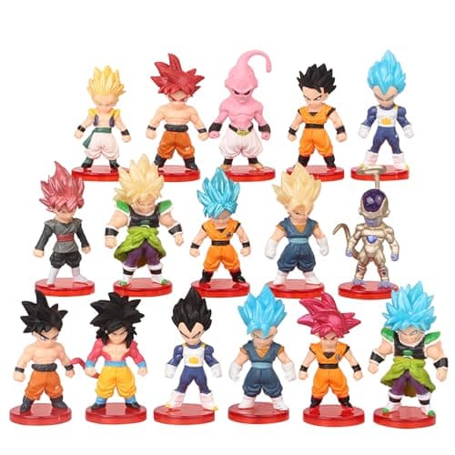 Goku Action Figure Set - 16 Pieces