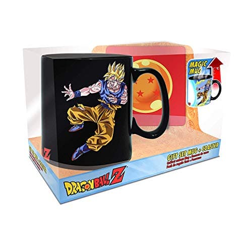 ABYSTYLE Goku vs Buu heat-change mug and coaster