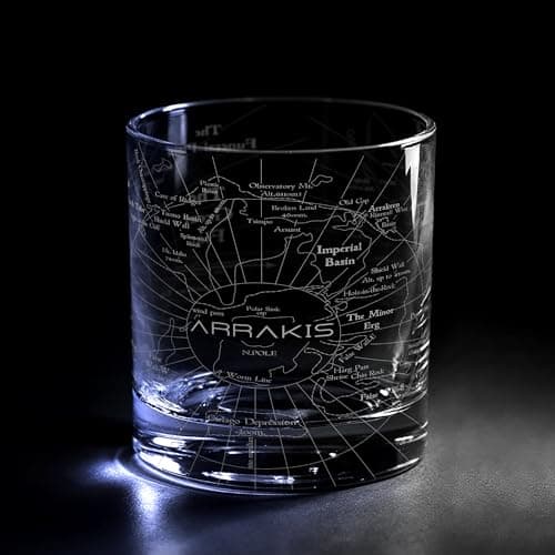 Arrakis Map Engraved Whiskey Glass