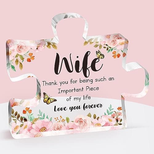 Engraved Acrylic Block Puzzle Plaque