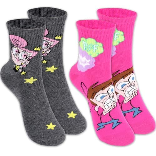 Fairly OddParents two-pair crew sock set