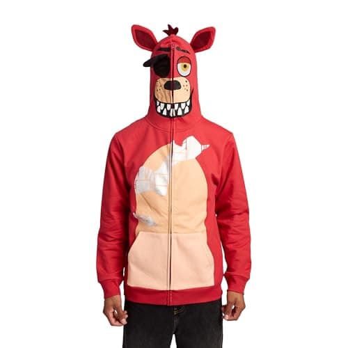 Foxy Full-Zip Cosplay Hoodie, Men's XL