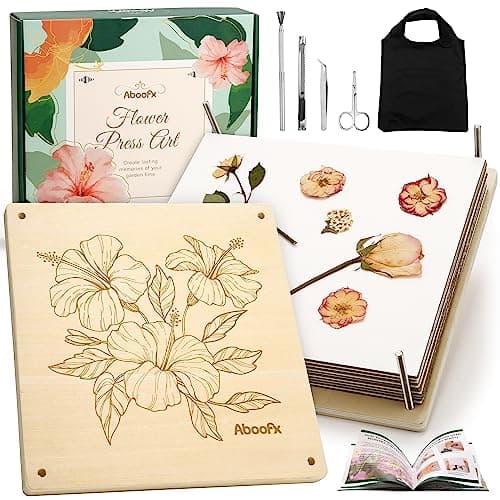 Aboofx wooden flower pressing kit