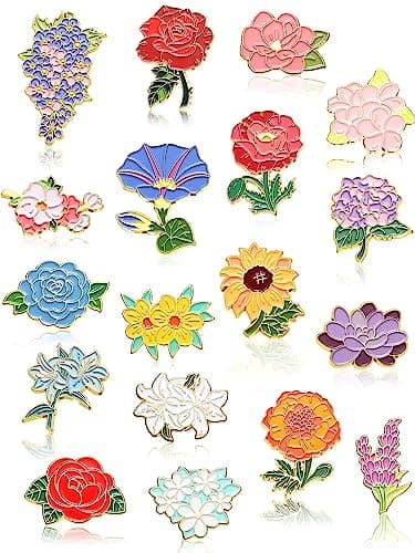 Ferraycle flower enamel pins
