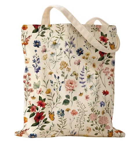 Miss Adola flowering-shrub canvas tote