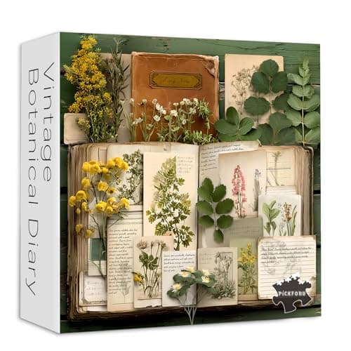 Vintage Botanical Diary jigsaw puzzle