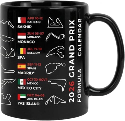 2026 Formula Racing Season Calendar Mug
